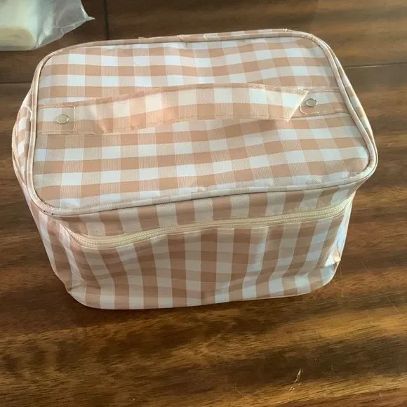 NIP waterproof travel make up bag silver zippers - Picture 2 of 13